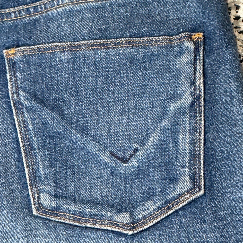 Hudson Zoeey High Rise Straight Crop Double Step Hem Jeans Blue 25 NWHC269DCX - Picture 7 of 8